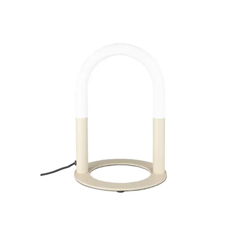ZUIVER Arch bordlampe - hvit akryl og beige metall