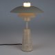 ZUIVER Cole bordlampe - beige metall og beige travertin