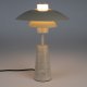 ZUIVER Cole bordlampe - beige metall og beige travertin