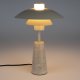 ZUIVER Cole bordlampe - beige metall og beige travertin