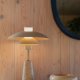 ZUIVER Cole bordlampe - beige metall og beige travertin