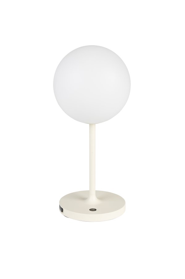 WHITE LABEL LIVING Hub bordlampe - polypropylen og beige