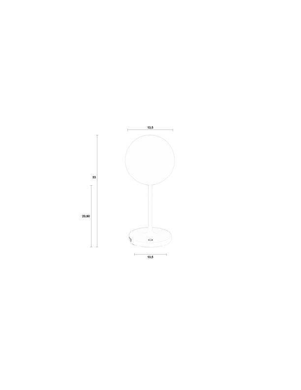 WHITE LABEL LIVING Hub bordlampe - polypropylen og beige