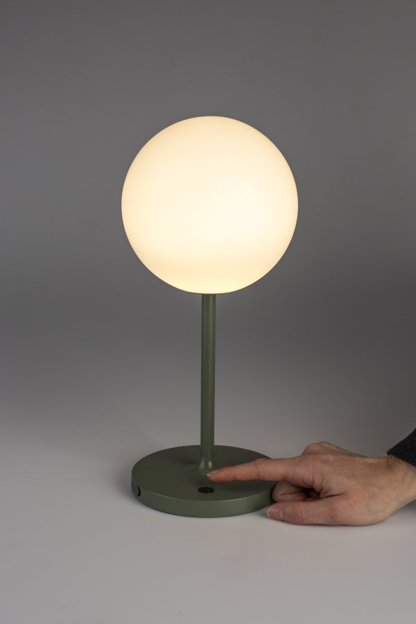 WHITE LABEL LIVING Hub bordlampe - polypropylen og grnn
