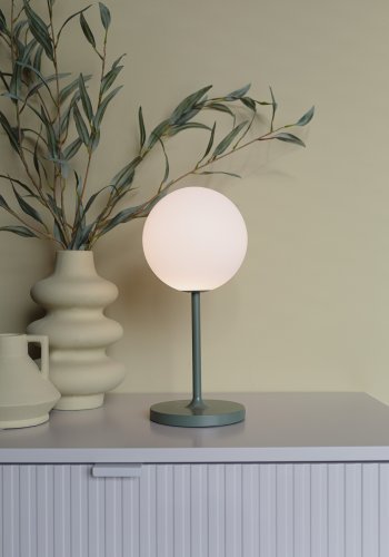 WHITE LABEL LIVING Hub bordlampe - polypropylen og grnn