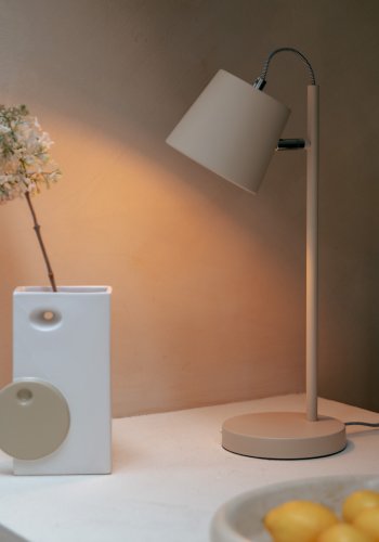 ZUIVER Buckle Head bordlampe - beige metall