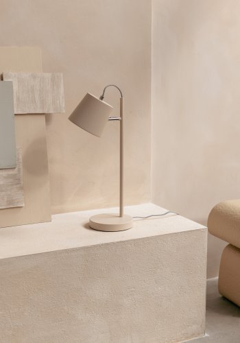 ZUIVER Buckle Head bordlampe - beige metall