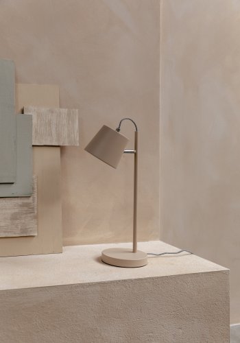 ZUIVER Buckle Head bordlampe - beige metall