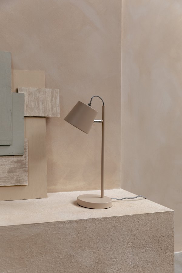 ZUIVER Buckle Head bordlampe - beige metall