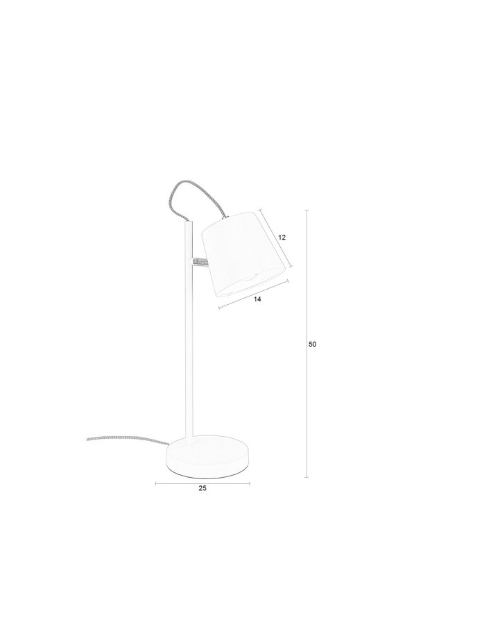 ZUIVER Buckle Head bordlampe - beige metall