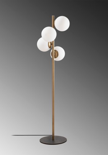 LUMI Lysara Stehleuchte - Glas und Goldmetall