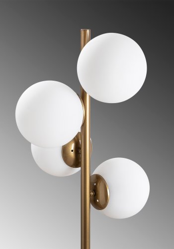 LUMI Lysara Stehleuchte - Glas und Goldmetall