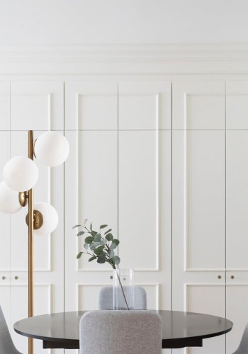 LUMI Lysara Stehleuchte - Glas und Goldmetall