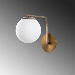 LUMI vglampe - glas og guld metal