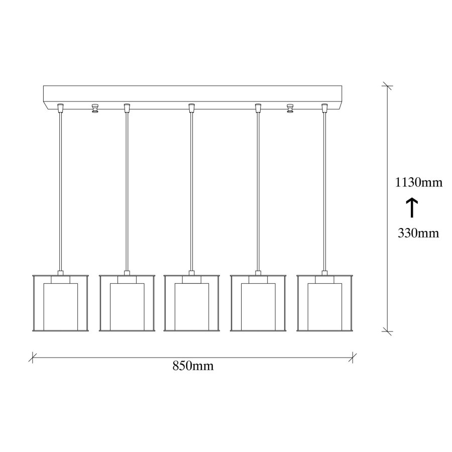 LUMI loftlampe - sort jern