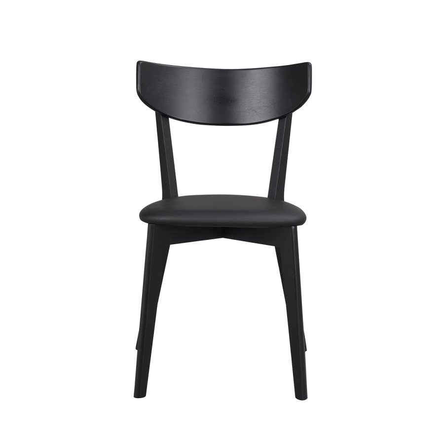 ROWICO Ami spisebordsstol - sort PU og sort asketr