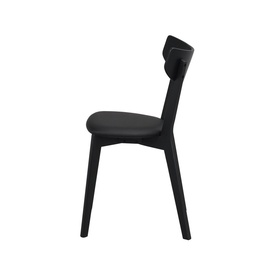 ROWICO Ami spisebordsstol - sort PU og sort asketr