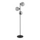 TK Cubus gulvlampe, m. 3 skrme - grafit glas og sort metal