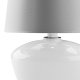 TK Fiord bordlampe - hvid stof, glas og metal