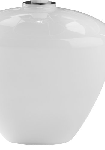 TK Fiord bordlampe - hvid stof, glas og metal