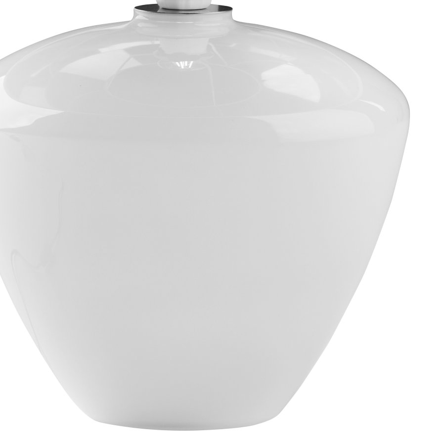 TK Fiord bordlampe - hvid stof, glas og metal