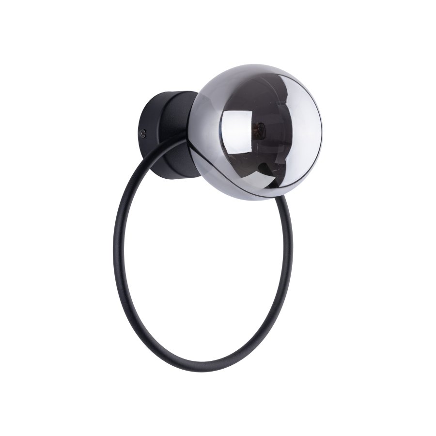 TK Anabelle vegglampe - grafittglass og sort metall