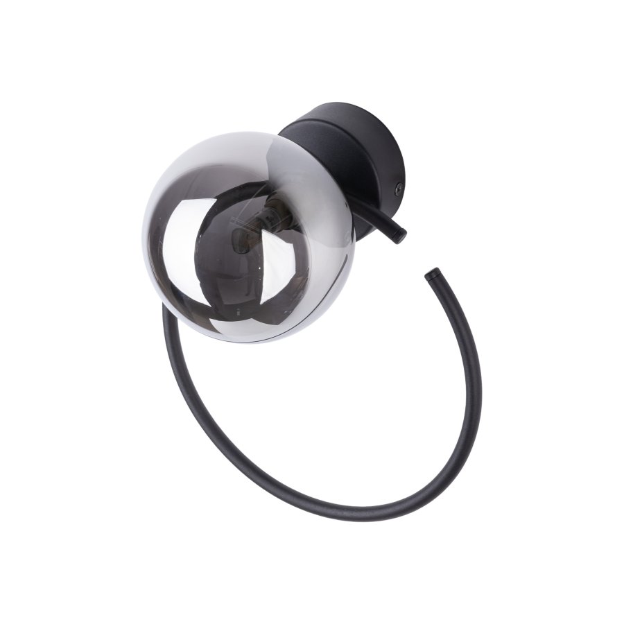 TK Anabelle vegglampe - grafittglass og sort metall