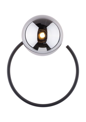 TK Anabelle vegglampe - grafittglass og sort metall