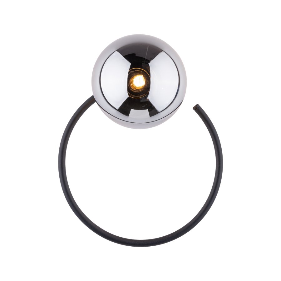 TK Anabelle vegglampe - grafittglass og sort metall