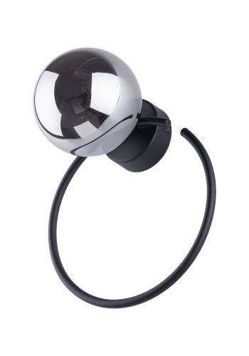 TK Anabelle vegglampe - grafittglass og sort metall