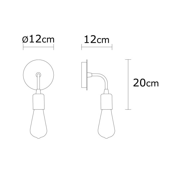 LUMI Huelva vglampe - sort metal