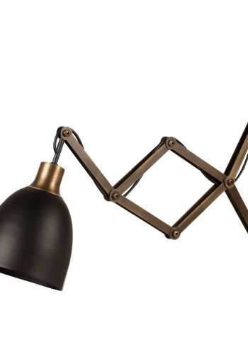 
LUMI vegglampe - gull og svart metall, justerbar dybde
