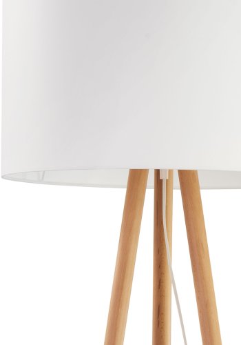 TK Tokyo gulvlampe - hvid stof og natur fyrretr