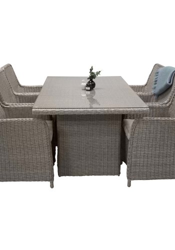 VENTURE DESIGN Wembley hagesett med puter - grtt stl 