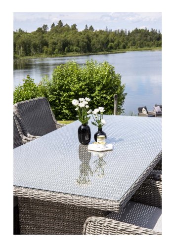 VENTURE DESIGN Wembley hagesett med puter - grtt stl 