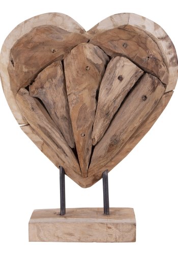 HOUSE NORDIC Almada figurhjerte - naturlig teak