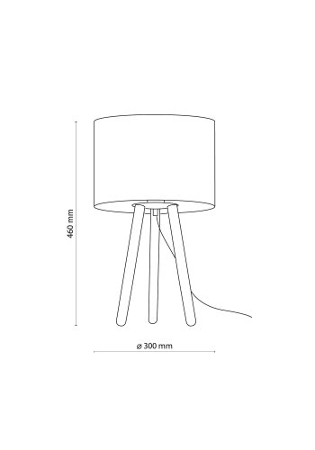 TK Tokyo bordlampe - naturlig lin og antikk furu