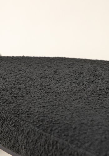 VINN KOLLEKSJON Stallhagen x Josefin Lustig benk, m. ryggsttte, halvmne - boucléstoff og sort stl