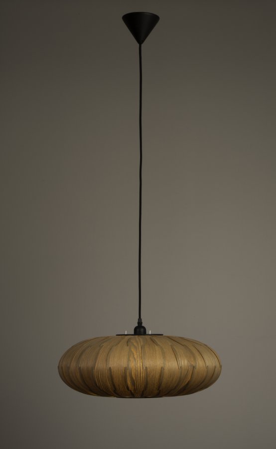 DUTCHBONE Bond Deckenleuchte, oval – Eschenfurnier natur (50)