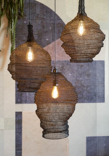 WHITE LABEL LIVING Lena M taklampe - sort jern