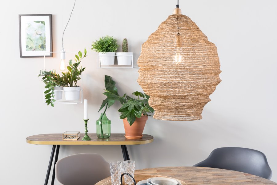 WHITE LABEL LIVING Lena L taklampe - messingjern