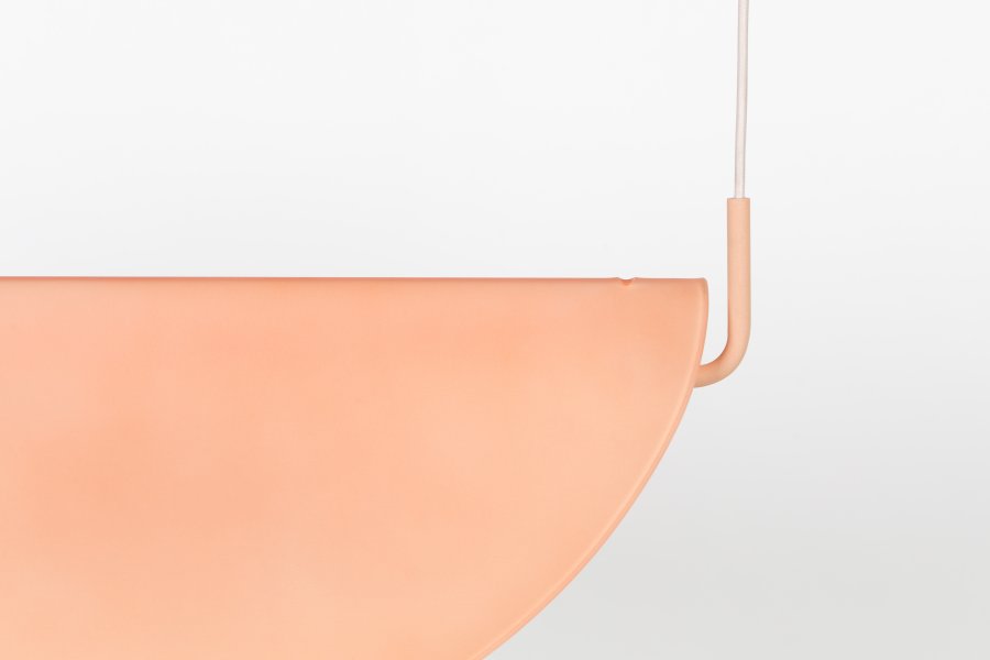 ZUIVER Rani taklampe - rosa glass og jern