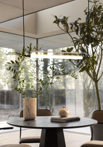 ZUIVER Rani taklampe - rkt glass og jern