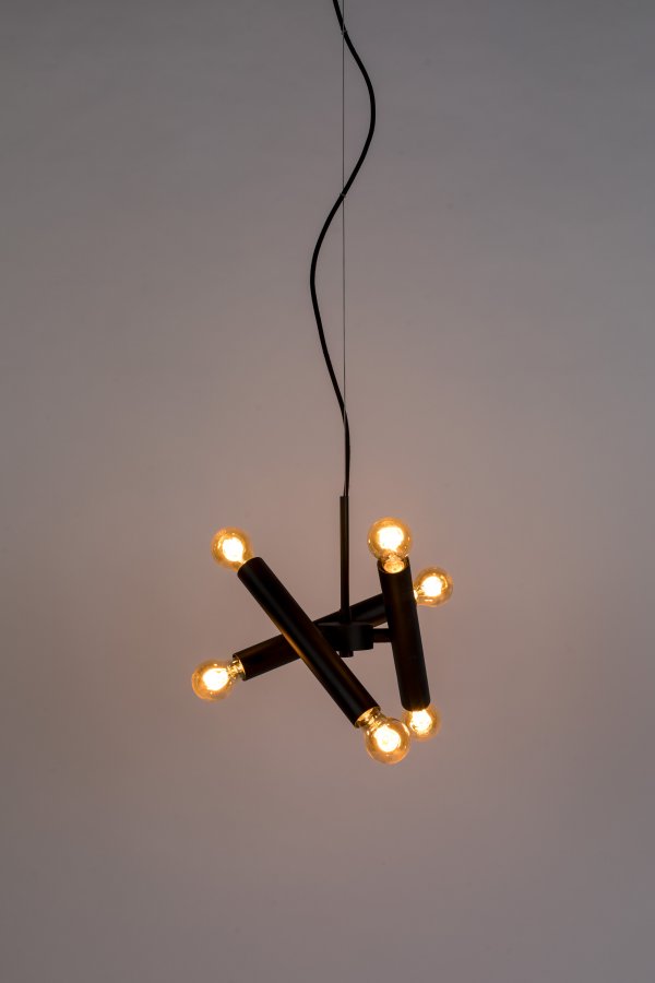 ZUIVER Hawk taklampe Trippel - svart jern