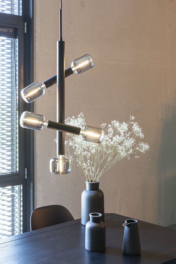 ZUIVER Hawk taklampe, Hy - svart jern