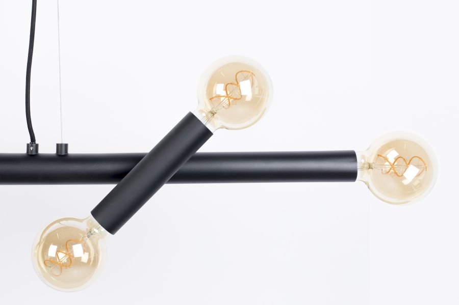 ZUIVER Hawk taklampe, Wide - svart jern