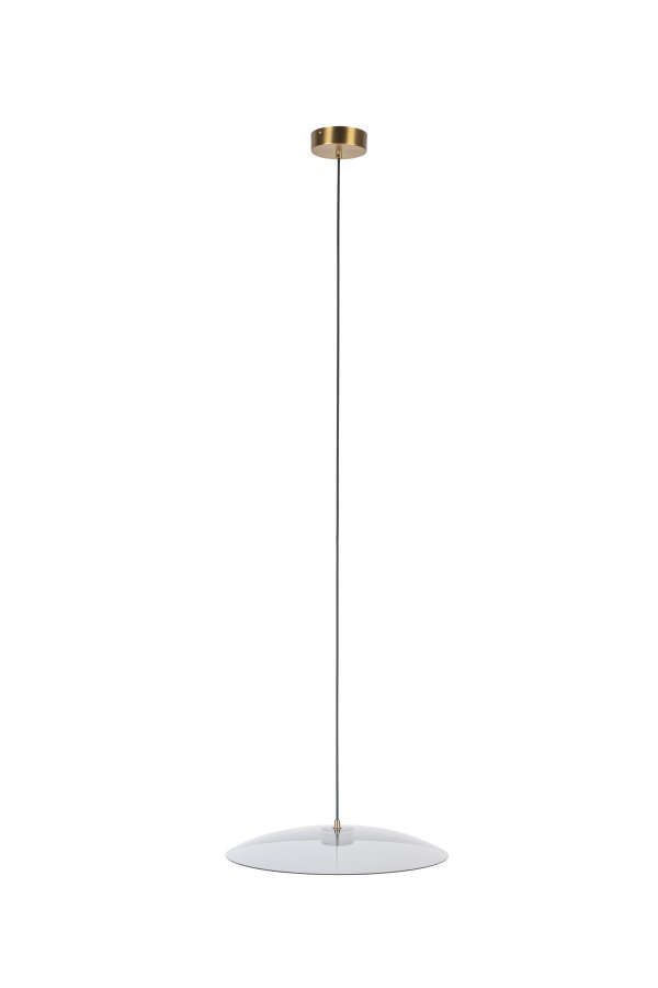 ZUIVER Float taklampe, rund - glass og gulljern (50)