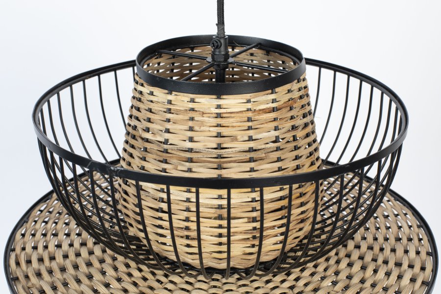 WHITE LABEL LIVING Carmen L taklampe - svart metall