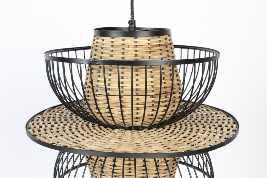 WHITE LABEL LIVING Carmen L taklampe - svart metall