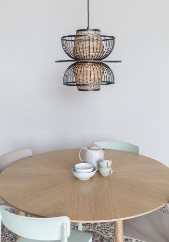 WHITE LABEL LIVING Carmen L taklampe - svart metall